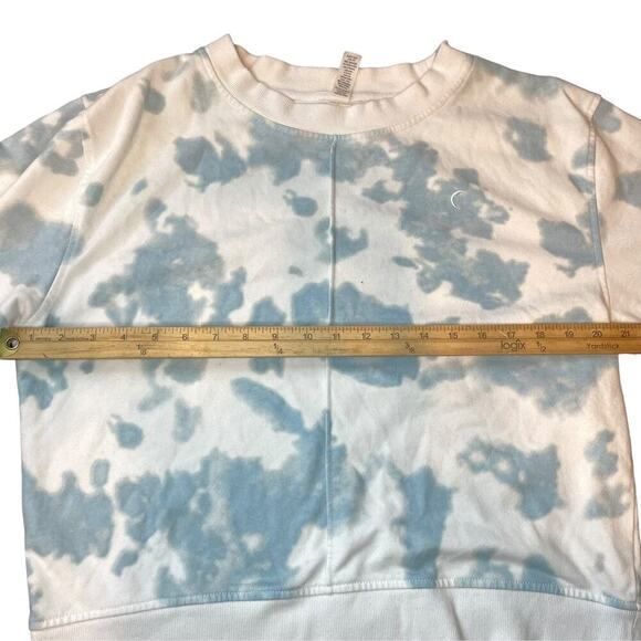 Zyia Heaven Hendrix Blue and White Crewneck Sweater Sz L - Picture 5 of 8